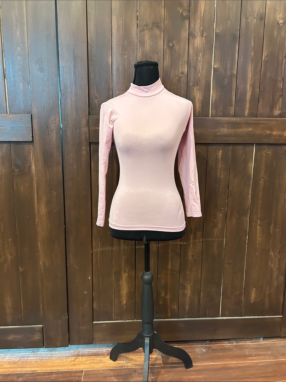 Nike Pink Long Sleeve Mock Neck Top